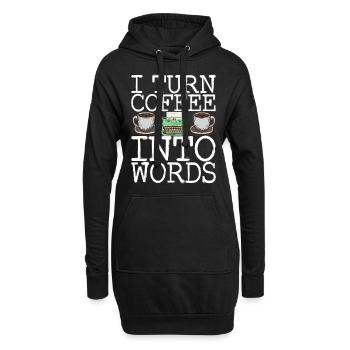 Autor Schreiber - Hoodie-Kleid - Schwarz - Vorne
