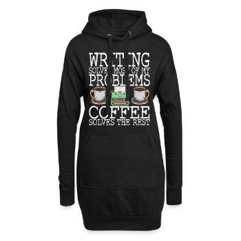 Autor Schreiber - Hoodie-Kleid - Schwarz - Vorne