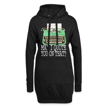 Autor Schreiber - Hoodie-Kleid - Schwarz - Vorne