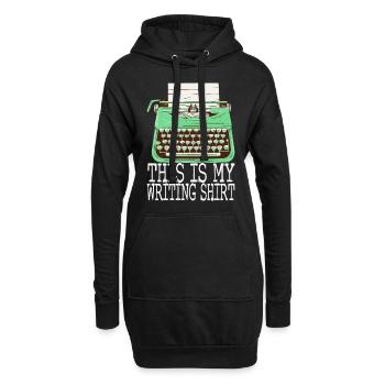 Autor Schreiber - Hoodie-Kleid - Schwarz - Vorne