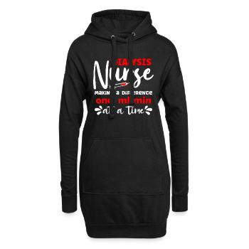 Technicien en dialyse Infirmière en dialyse rendant médicale - Sweat-shirt à capuche long Femme - noir - Devant