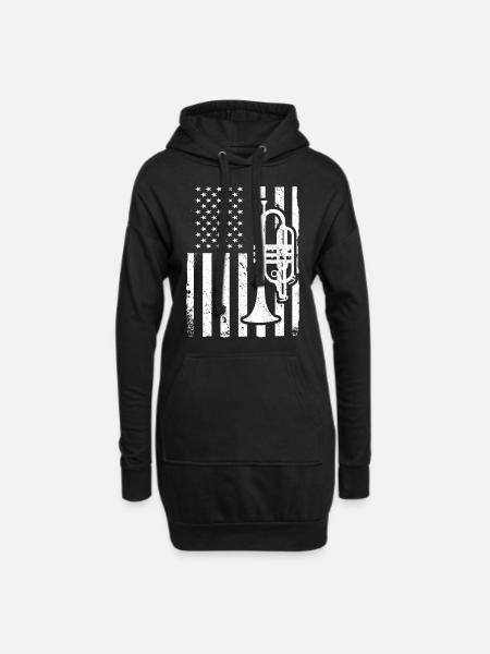 Mellophon Musiker - Hoodie-Kleid - Schwarz