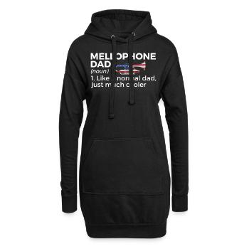 Musicien Mellophone - Sweat-shirt à capuche long Femme - noir - Devant