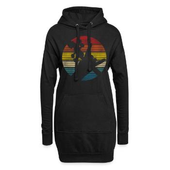 Violin Violinist Retro Vintage - Hoodie-Kleid - Schwarz - Vorne