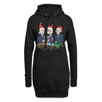 Washington 4 juillet Fondation américaine - Sweat-shirt à capuche long Femme - noir - Devant