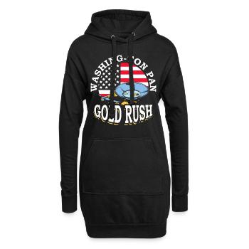 Washing-ton Pan Gold Rush Bergbau 4. Juli Bergmann - Hoodie-Kleid - Schwarz - Vorne
