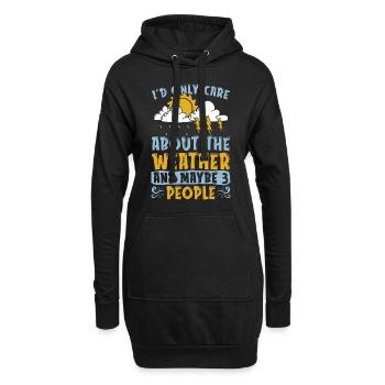 Météorologie Je ne me soucierais que des prévisions scientifiques - Sweat-shirt à capuche long Femme - noir - Devant
