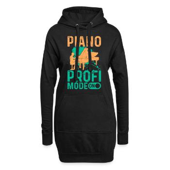 Pianiste Piano Mélomane - Piano Profi Mode On - Sweat-shirt à capuche long Femme - noir - Devant