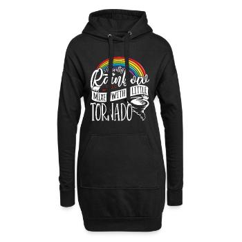 Tornadoes A Pretty Rainbow Mixed Natural Disaster - Hoodie-Kleid - Schwarz - Vorne
