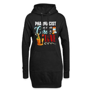 Technicien en pharmacie Pharmacien Faites-le avec des médicaments - Sweat-shirt à capuche long Femme - noir - Devant