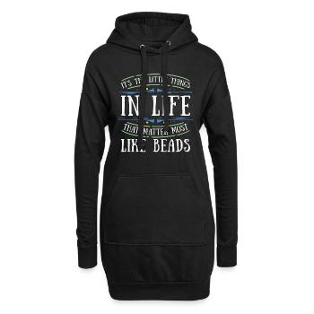 Beading It's The Little Things In Beadwork Beader - Hoodie-Kleid - Schwarz - Vorne