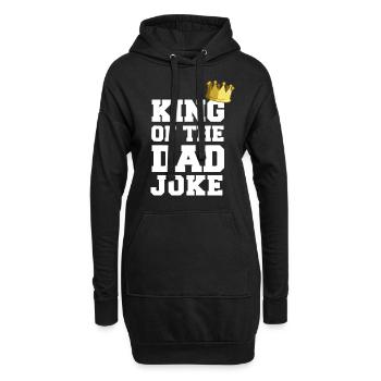 King Of The Dad Joke Bad Dad Jokes Crown Funny Fat - Hoodie-Kleid - Schwarz - Vorne