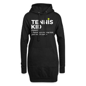 Tennis Geschenk - Hoodie-Kleid - Schwarz - Vorne