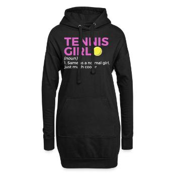 Tennis Geschenk - Hoodie-Kleid - Schwarz - Vorne