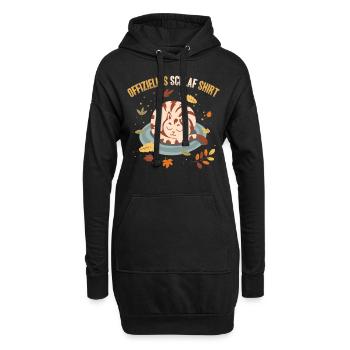 Offizielles Schlaf Shirt Sleepy Cat Fall Season - Hoodie-Kleid - Schwarz - Vorne