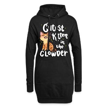 Niedlichstes Kätzchen In Der Clowder-katze - Hoodie-Kleid - Schwarz - Vorne