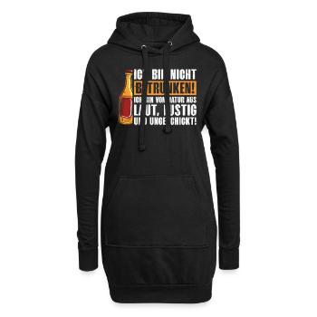 Ich Bin Nicht Betrunken! Ich Bin Von Natur Aus - Hoodie-Kleid - Schwarz - Vorne