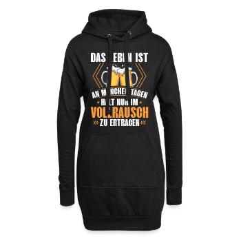Das Leben Ist An Manchen Tagen Halt Nur Im - Hoodie-Kleid - Schwarz - Vorne