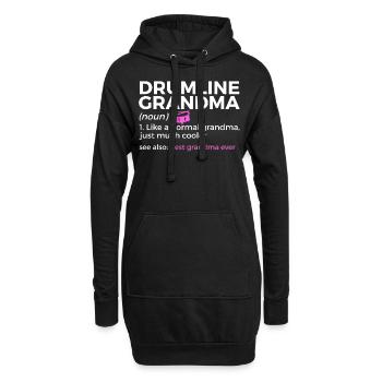 Drumline Trommeln Geschenk - Hoodie-Kleid - Schwarz - Vorne