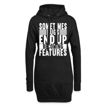 Programmeur Informaticien - Sweat-shirt à capuche long Femme - noir - Devant