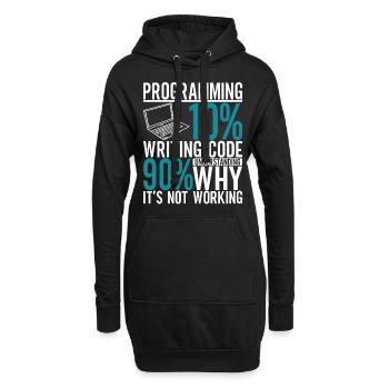 Programmierer Informatiker - Hoodie-Kleid - Schwarz - Vorne