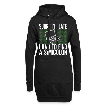 Programmeur Informaticien - Sweat-shirt à capuche long Femme - noir - Devant