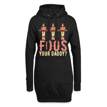 Tischfussball Tischkicker - Hoodie-Kleid - Schwarz - Vorne