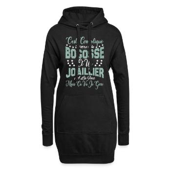 c'est compliqué d'être un Bogosse et un Joaillier. - Sweat-shirt à capuche long Femme - noir - Devant