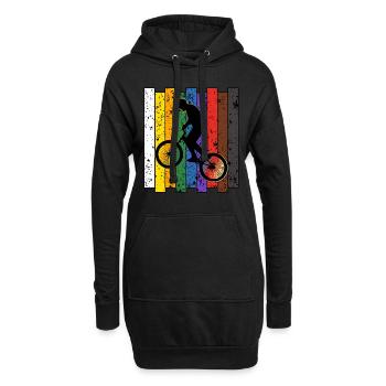 BMX / Bmx Fahrrad / Fahrrad / Geschenk / Radfahrer - Hoodie-Kleid - Schwarz - Vorne