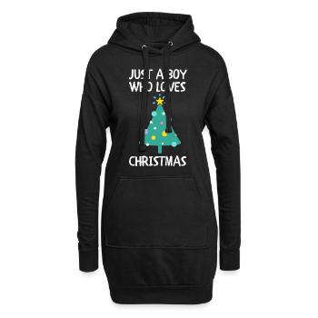 Joyeux Noël Drôle de Chemise de Noël - Sweat-shirt à capuche long Femme - noir - Devant