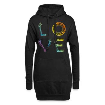 Claviériste Pianiste Claviériste Piano Love Piano - Sweat-shirt à capuche long Femme - noir - Devant