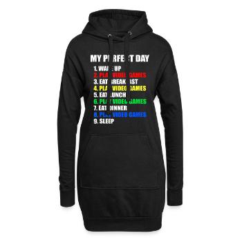 GESCHENKIDEE: Die perfekte Gaming Day Überraschung für das Spiel - Hoodie-Kleid - Schwarz - Vorne