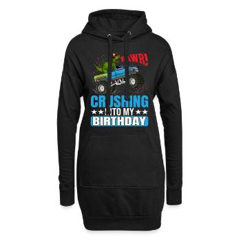 Rawr! Crushing Into My Birthday | Birthday Shirt | - Hoodie-Kleid - Schwarz - Vorne
