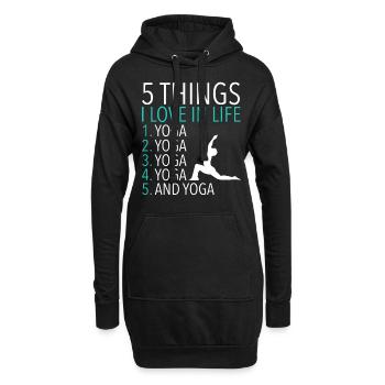 Yoga - Sweat-shirt à capuche long Femme - noir - Devant