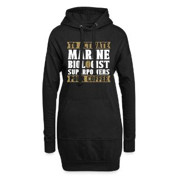 Marine Biology To Activate Marine Science Animals - Hoodie-Kleid - Schwarz - Vorne