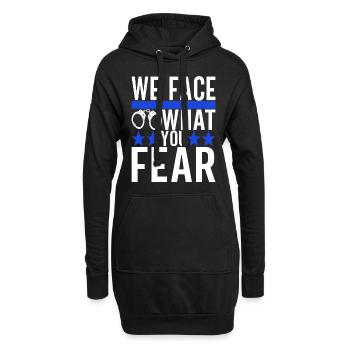 Police Policeman - Hoodie Dress - black - Front