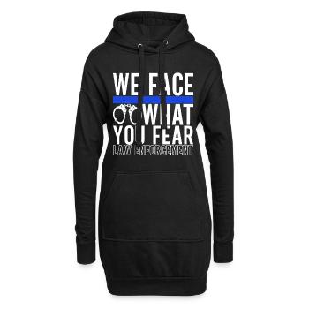 Police Policeman - Hoodie Dress - black - Front