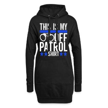 Policier - Sweat-shirt à capuche long Femme - noir - Devant