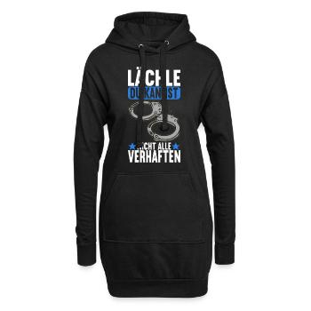 Polizei Polizist - Hoodie-Kleid - Schwarz - Vorne