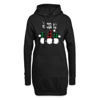 Joyeux Noël Drôle de Chemise de Noël - Sweat-shirt à capuche long Femme - noir - Devant