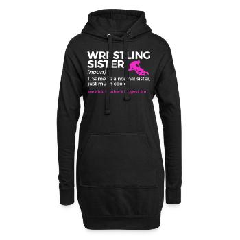 Lutte - Sweat-shirt à capuche long Femme - noir - Devant