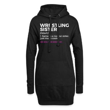 Lutte - Sweat-shirt à capuche long Femme - noir - Devant