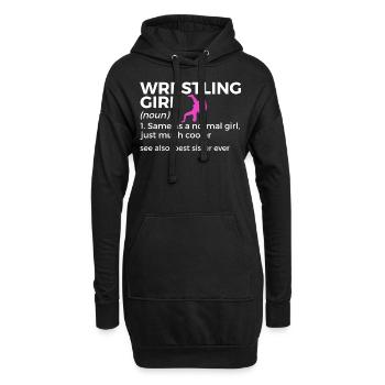 Lutte - Sweat-shirt à capuche long Femme - noir - Devant
