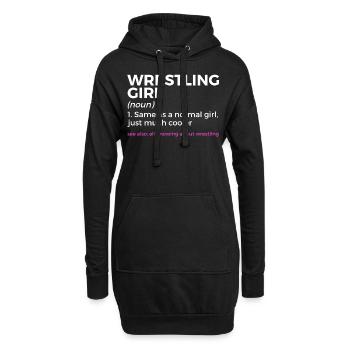 Lutte - Sweat-shirt à capuche long Femme - noir - Devant