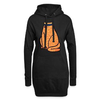 Costume de chat orange | Halloween Cat Outfitkitten lo - Sweat-shirt à capuche long Femme - noir - Devant