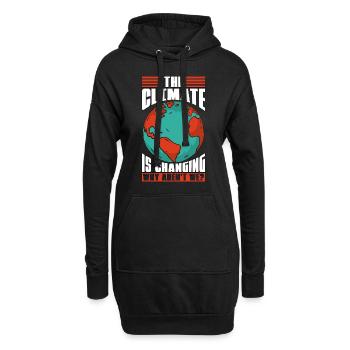 Le changement climatique change la science de l’environnement - Sweat-shirt à capuche long Femme - noir - Devant