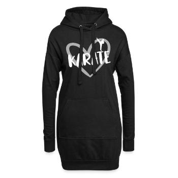 Karaté - Sweat-shirt à capuche long Femme - noir - Devant