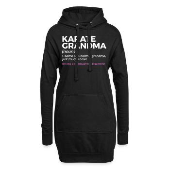 Karate - Hoodie-Kleid - Schwarz - Vorne
