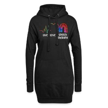 Assistant orthophoniste - Sweat-shirt à capuche long Femme - noir - Devant