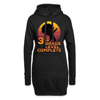 3. Klassenstufe Vollständige Silhouette Tupfende - Hoodie-Kleid - Schwarz - Vorne